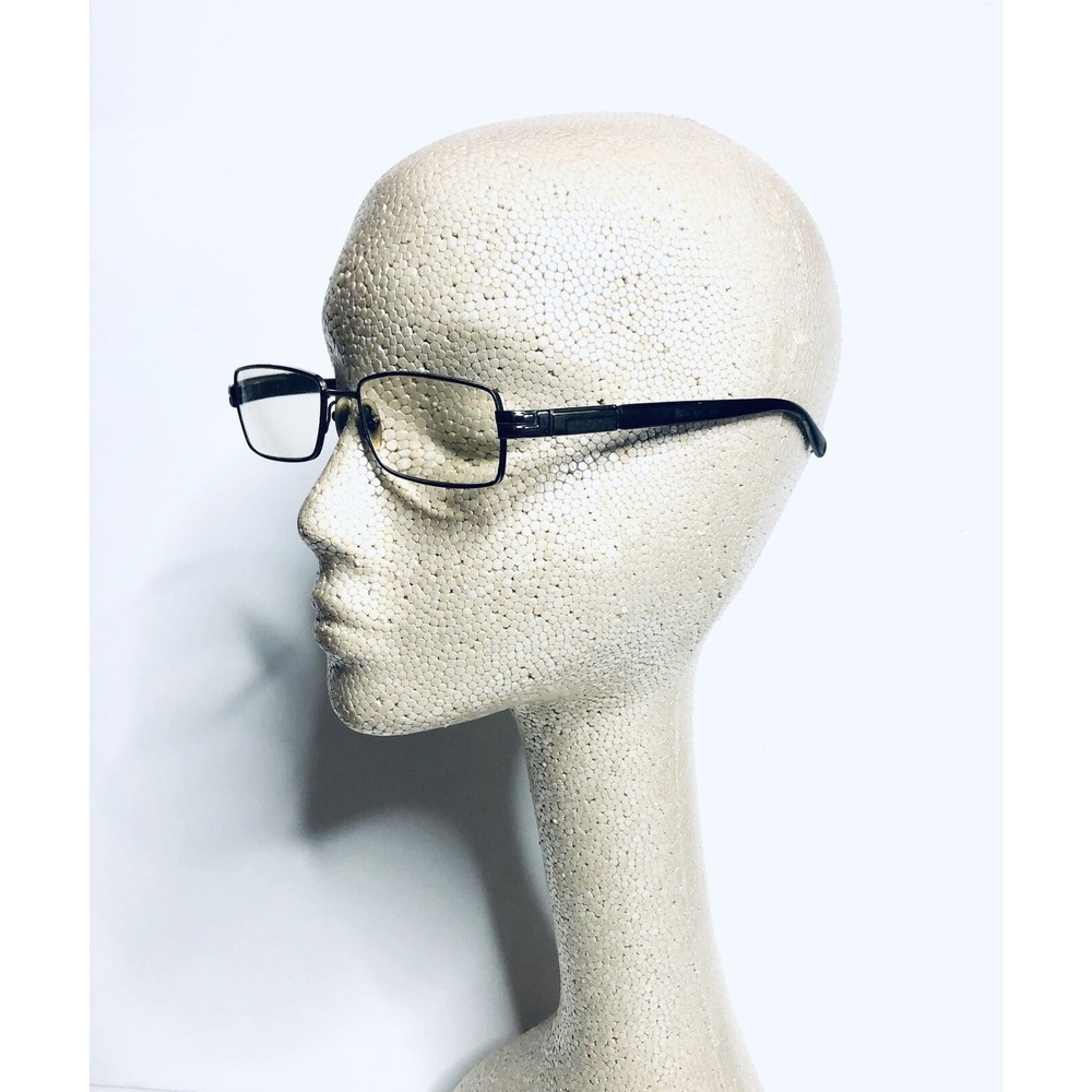 Versace Silver Metal Rectangular Glasses w Tortoise Temples Italy MOD 53 16 135 - Picture 10 of 11